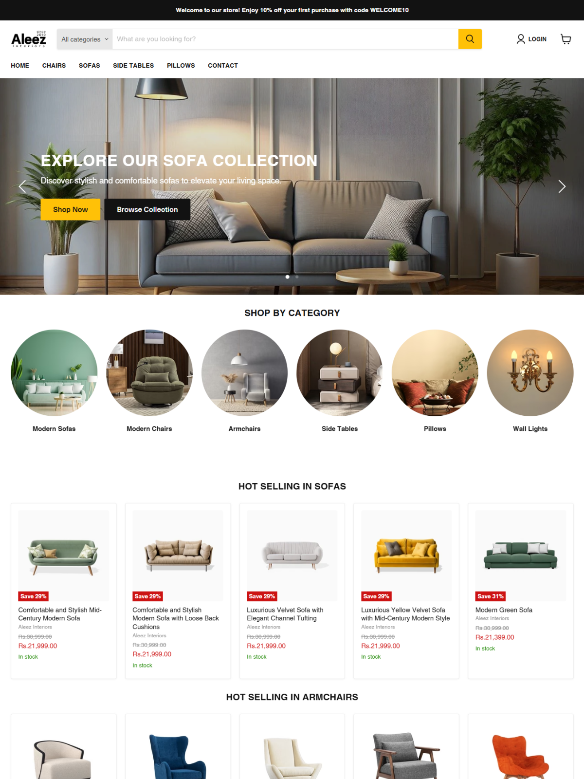 E-commerce project screenshot